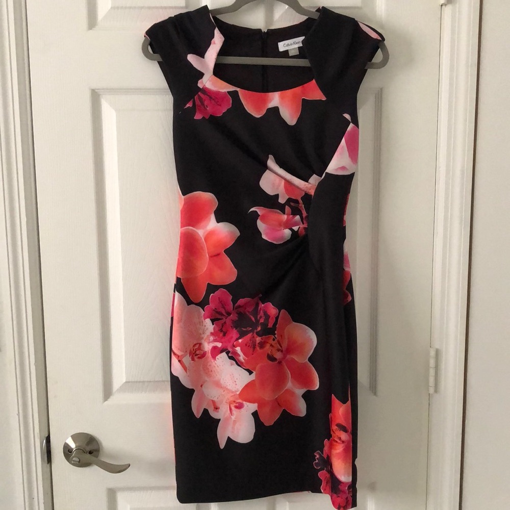 Classy Calvin Klein dress with flowers